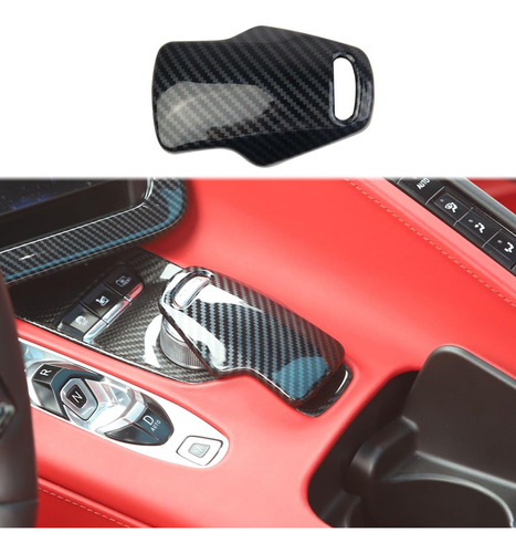 Carbon Fiber Gear Shift Panel Cover Trim For Chevrolet Corve