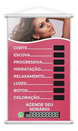 Banner Salão De Beleza Corte Escova Cabeleireiro Grande