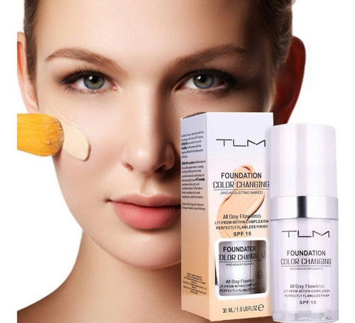 Base De Maquillaje Tlm-cambia De Color Contacto Con La Piel Tono Blanco