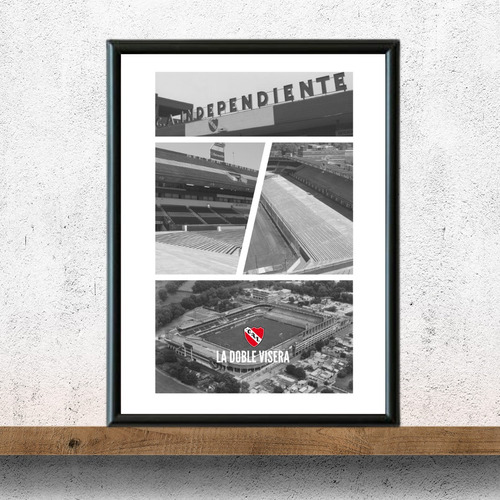 Cuadro Independiente Estadio Doble Visera C/vidrio 33 X 43cm