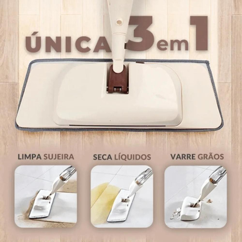 Imagem 5 de 9 de Mop Limpador 3x1 Spray + Microfibra + Vassoura Mágica