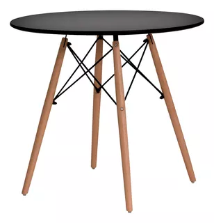 Mesa Redonda De Jantar Cozinha Eames Eiffel 110cm 6 Lugares