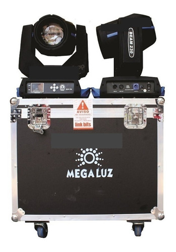 Kit De 2 Cabezas Roboticas Beam 7r Arcoiris Megaluz Con Case