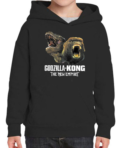 Buzo Frizado  Con Capucha  Godzilla Y Kong