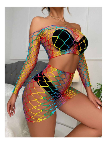 Lencería Cool Girl Coloreado, Ropa De Dormir De Alta Elastic