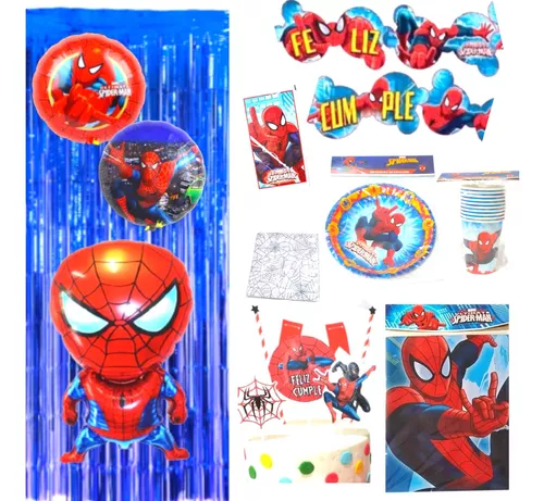 Combo Cumpleaños Kit Globos Spiderman Decoración