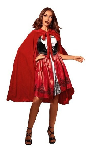 Disfraz Caperucita Roja Premium Adulto Cosplay, Envio Gratis