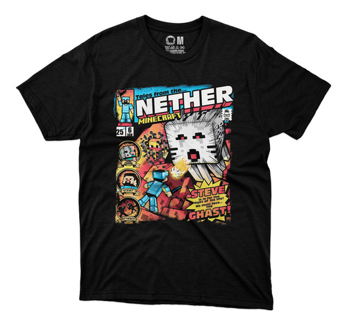 Playera Minecraft Videojuego Pelicula Bloques Mine Comic St