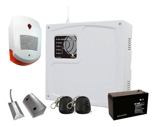 Kit Alarma Ideal Galpón- Sensor Magnético-sirena-batería  