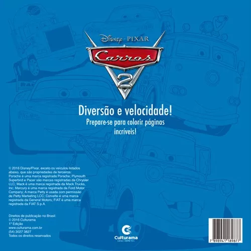 Livrinho De Colorir: Carros Radicais - Livraria Infantil e Infantojuvenil