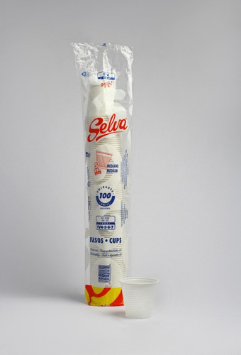 Imagen 3 de 6 de Vasos Plásticos Desechables Selva V5 (25x100)