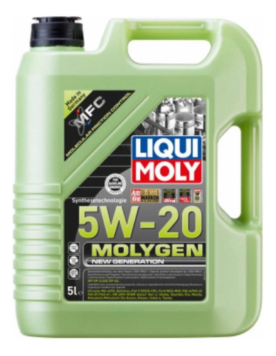Aceite Sintetico 5w 20 Molygen New Generation Liqui Moly 5lt
