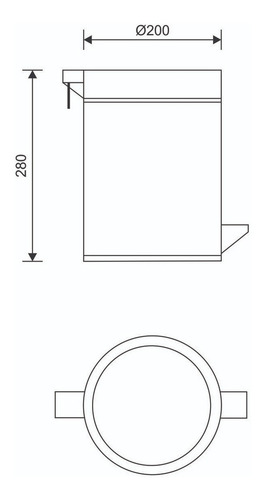 Imagen 3 de 5 de Cesto Tacho Acero Baño Cocina Piazza 5 Litros Con Pedal *