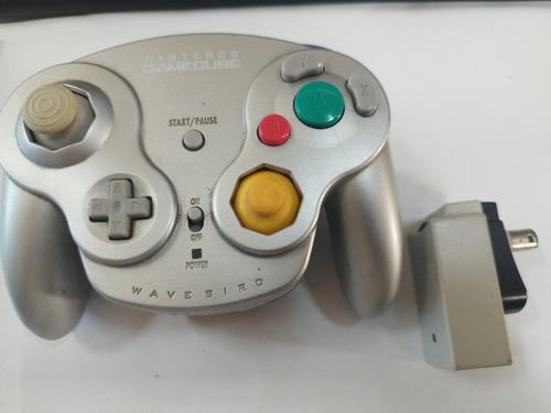 Controle Wavebird Platinum Gamecube Nintendo Wii Receptor Prateado (Usado)