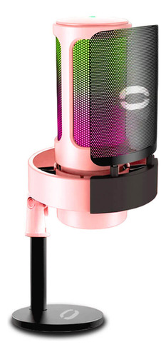 Microfone Gamer Condensador Rosa