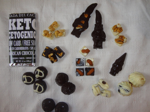 1/4 Bombones Chocolate Premium Cacao Stevia Keto Cetogenico