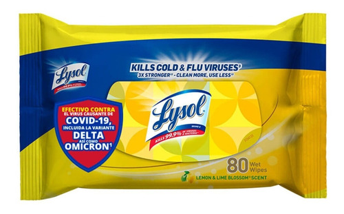 Toallitas Desinfectantes Lysol (jumbo Pack - 80 Pzs)