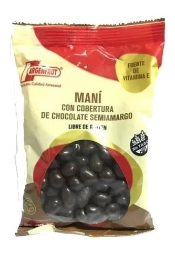 Mani C/chocolate Semi Amargo Sin Tacc Vegano 1 Kg Argenfrut