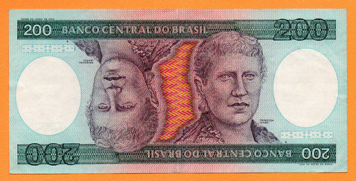 Billete 200 Cruzeiros De Brasil, Pick 199a, Año 1981. Mb