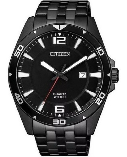 Citizen Quartz All Black Bi5055-51e ...... Dcmstore Color de la correa Negro Color del bisel Negro Color del fondo Negro
