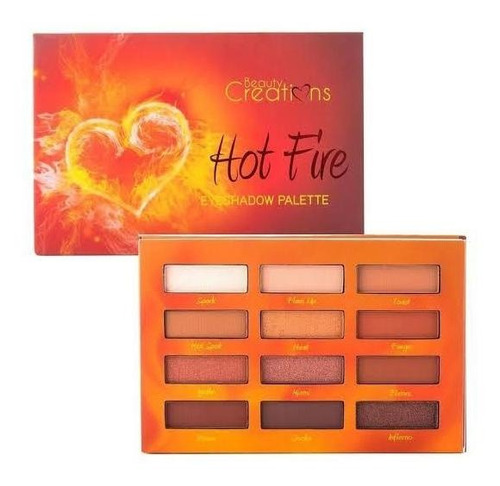 Sombras Hot Fire Beauty Creations Paleta Sombras Hot Fire Color de la sombra Multi