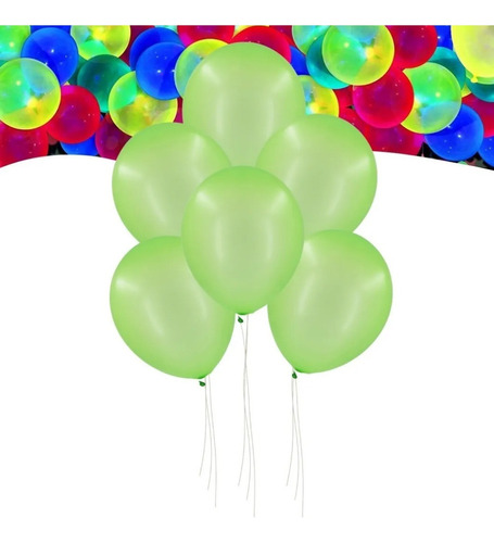 Pack 50 Globos Neón Para Fiestas Flúor. Fluorescentes Uv