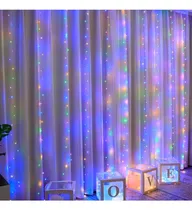 Comprar Luces Led 2x3m Cascada Decoración De Navidad Fiestas Cortina