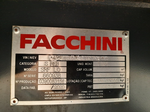 Imagem 13 de 14 de Carreta Saider Facchini 3 Eixos Sider Bau 2020 C/ Pneus