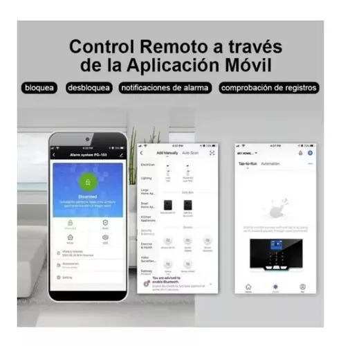 Alarma Casa Negocio Gsm Wifi Inalambrica Kit 1p+1m+1 Cámara
