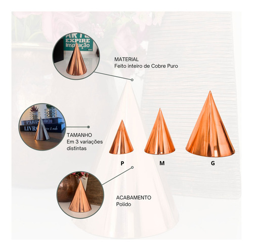 Cone De Cobre 14cm Radiestesia Radiônica Saúde E Energia G