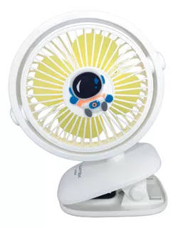 Mini Ventilador Portátil Recarregável Clip Presilha Led Rgb