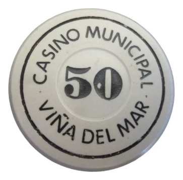 Ficha Casino De Viña Del Mar 50 Pesos (x1826-x1825