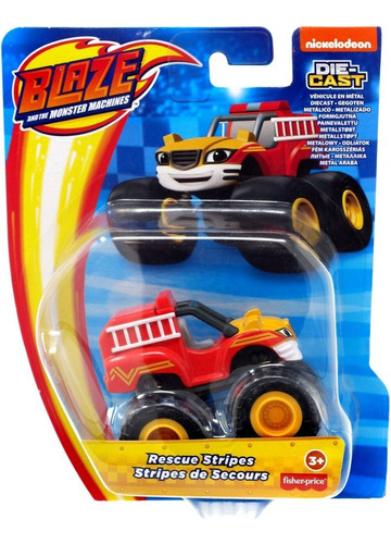 Blaze And The Monster Machines Rescue Stripes Fisher Price Color Rojo Personaje Rayas