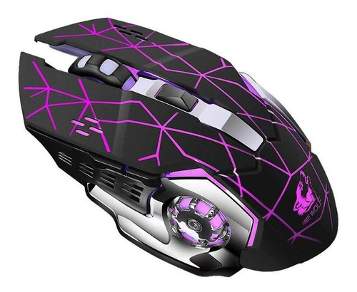 Mouse gamer de juego inalámbrico recargable Free Wolf  X8 star black