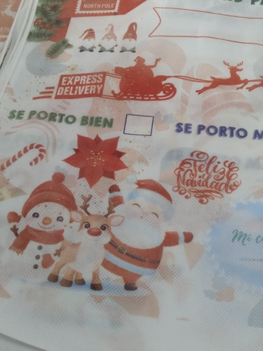 3 Mochila Costales Navideños Papa Noel Polo Norte Ideal 