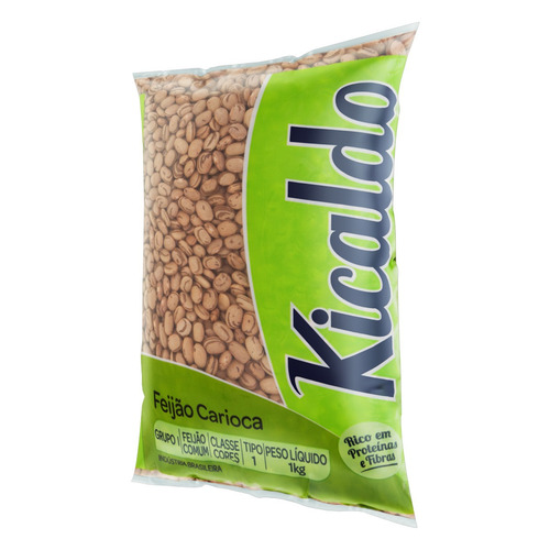 Imagem 3 de 4 de Feijão carioca cores Kicaldo em pacote sem glúten 1 kg