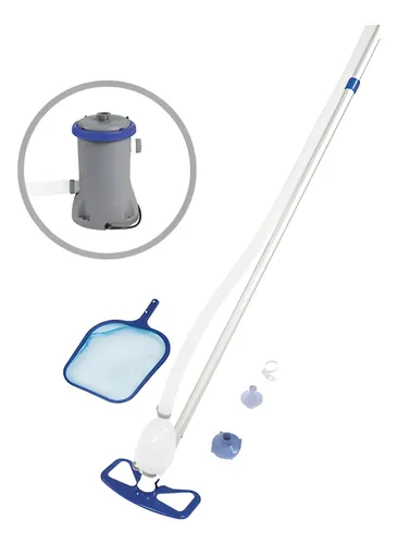 Bomba Piscina Intex Bestway 2006 Lit/hora + Aspiradora Hojas