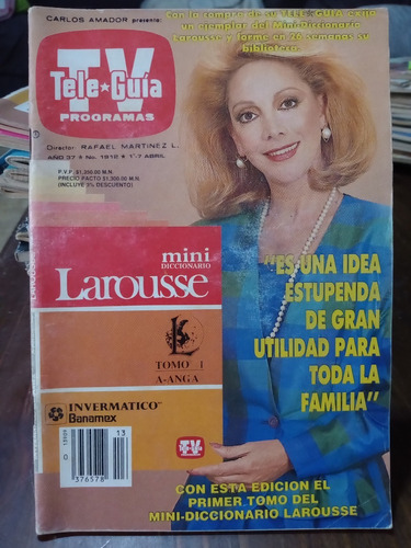 Jacqueline Andere En Revista Teleguia Poster Charlie Masso