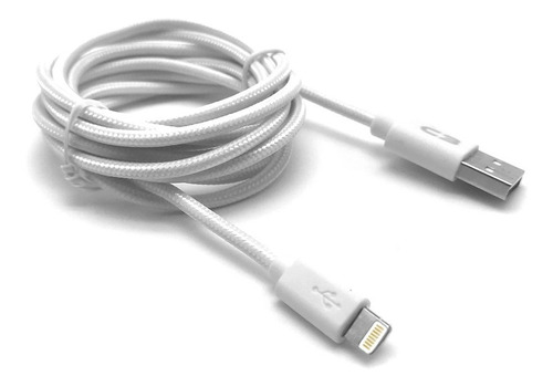 Cabo Usb Carregador Para iPhone 2m 2ampers Cb-l20wh C3tech Cor Branco