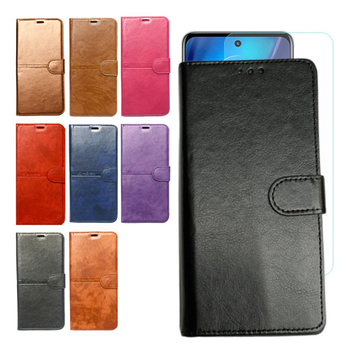 Funda Para Samsung A15 Agenda Flip Librito Tapa + Vidrio 