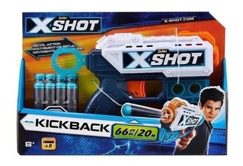 Imagen 4 de 4 de Pistola De Dardos X Shot Kickback 1163 Incluye Dardos