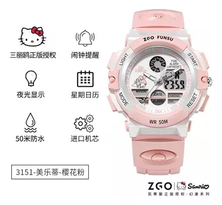 Reloj Electrónico Original Y Genuino De Hello Kitty Para Niñ