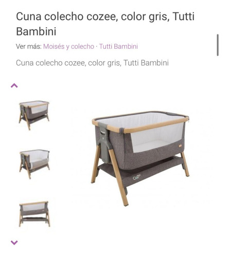 Cuna Colecho Cozee Tutti Bambini (roble/grafito)