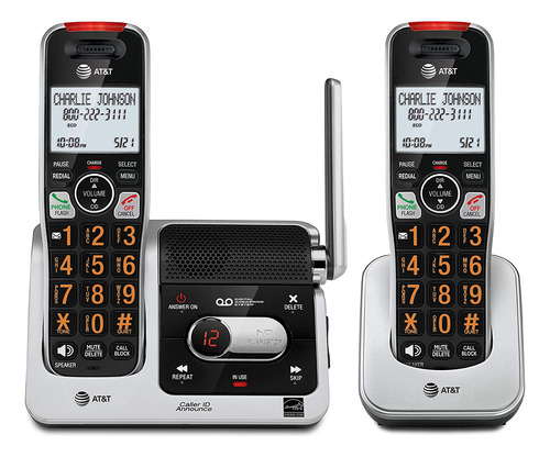 At&t Bl102-2 Dect 6.0 - Juego De 2 Telefonos Inalambricos 