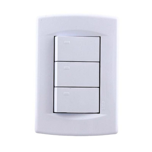 Pack 12 Llave De Luz Sica Life 3 Tres Puntos Blanco X Mayor