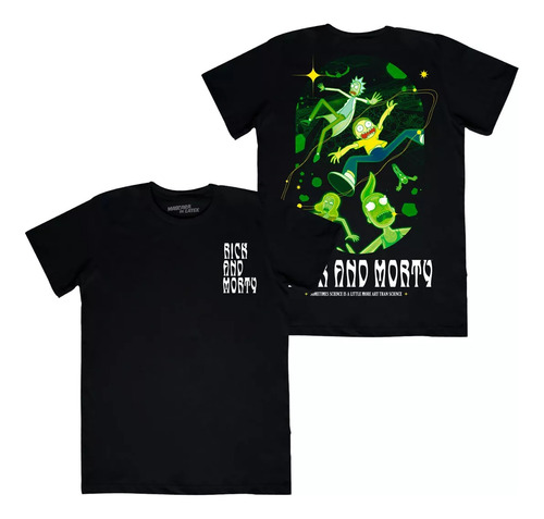 Playera Hombre Rick & Morty Terror Cósmico Máscara De Látex