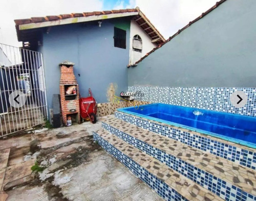 Oportunidade De Conquistar O Seu Sonho! Casa Com Piscina Na Praia De Itanhaém Com 2 Dormitórios À Venda Por R$ 200.000