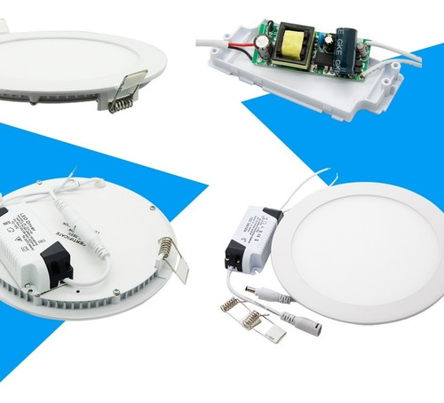 Imagen 6 de 6 de Foco Panel Plafón Led 25w Embutido Redondo Luz Cálida