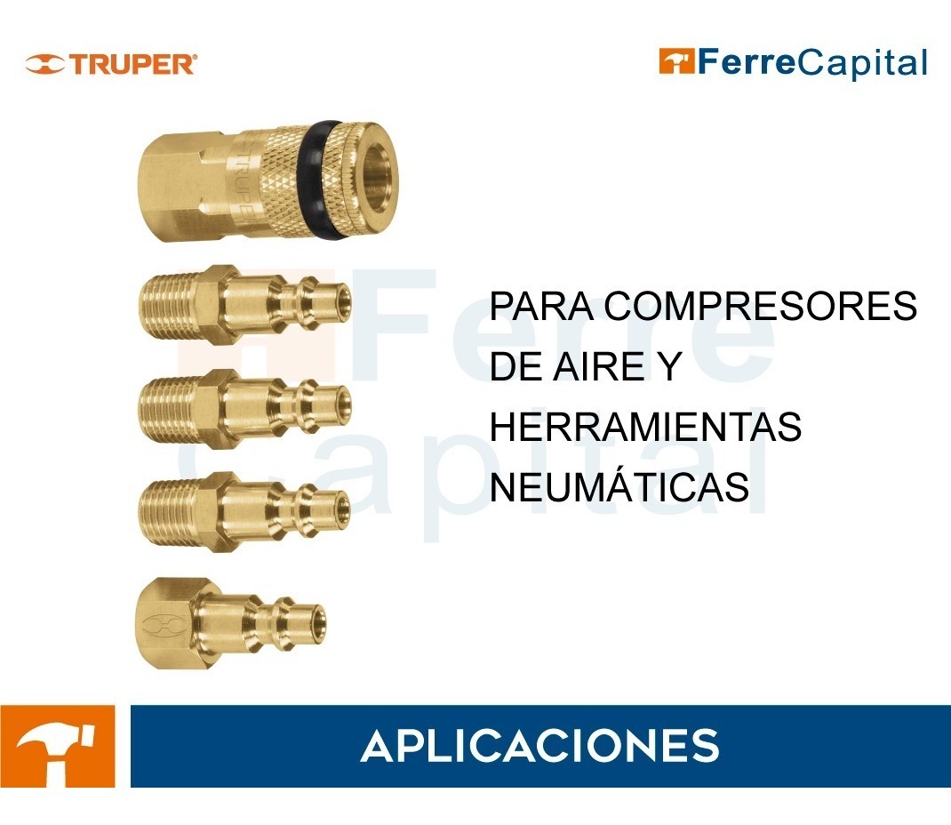 Juego Conectores Y Cople Compresor Aire Truper Mercadolibre