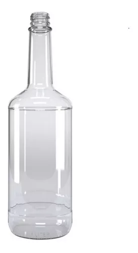 Botella De Vidrio Licorera 1 Litro Con Tapa 24 Pzas.